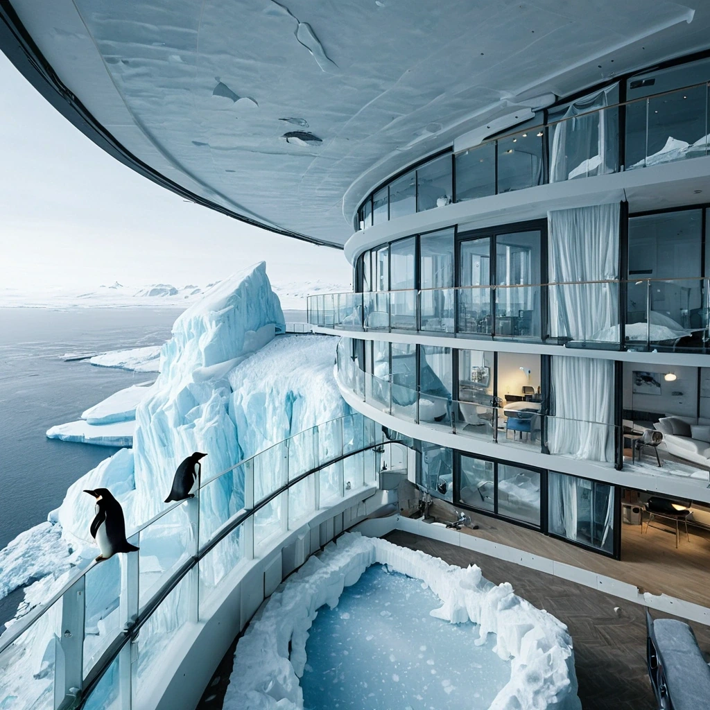 Penthouse apartment with floor-to-ceiling…