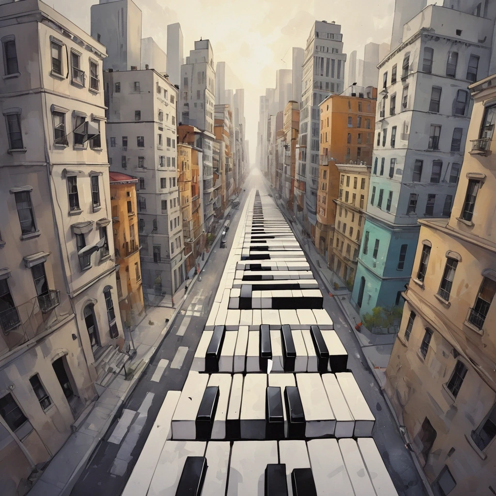 City where the streets are piano keys…