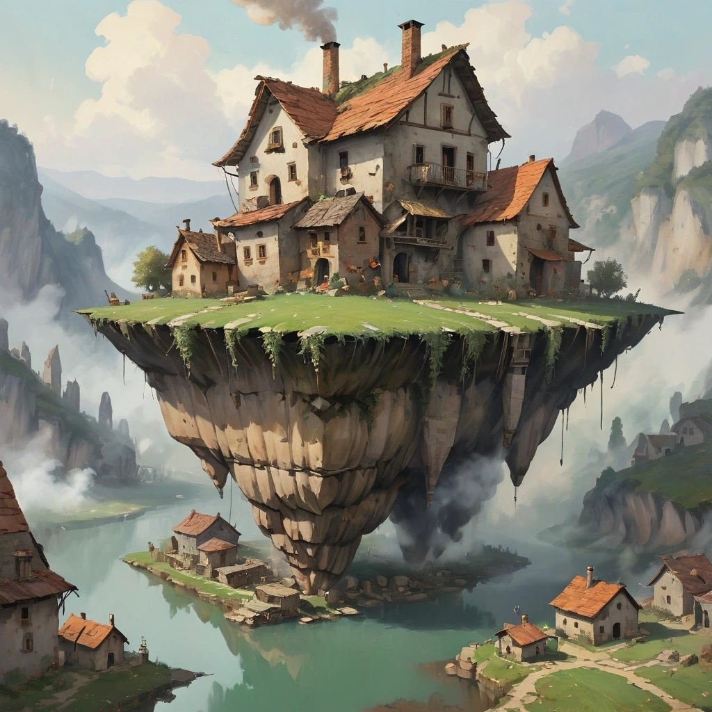 Village built upside down on the underside…